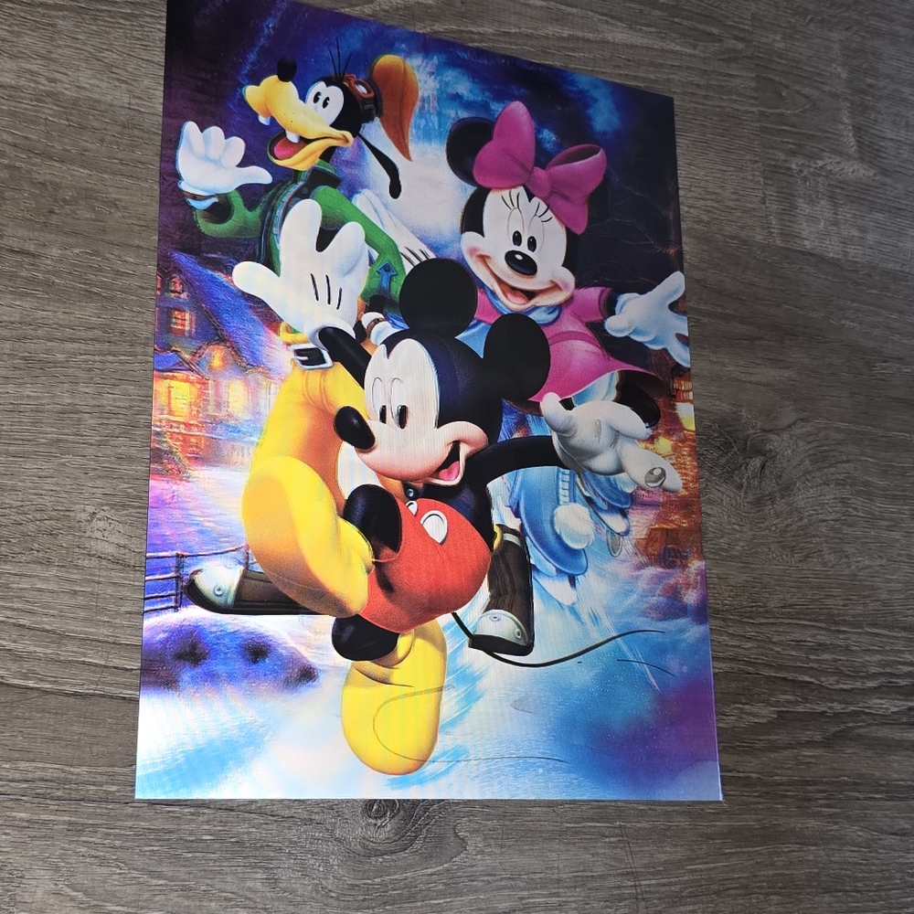 Mickey & Friends Image Changing 3D Holographic Lenticular Poster